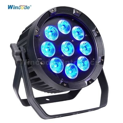 Καλή τιμή. Επαγγελματικό ασύρματο LED Par Light με επιλογές φακού 15-45° 9x18W RGBWA+UV 2.4G Transceiver σε απευθείας σύνδεση