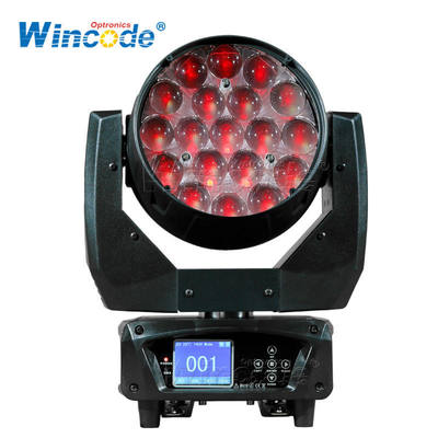 Καλή τιμή. 19x15W RGBW LED Wash Moving Head Light with DMX512 Control and 30000 Lux Brightness for Stage Lighting σε απευθείας σύνδεση